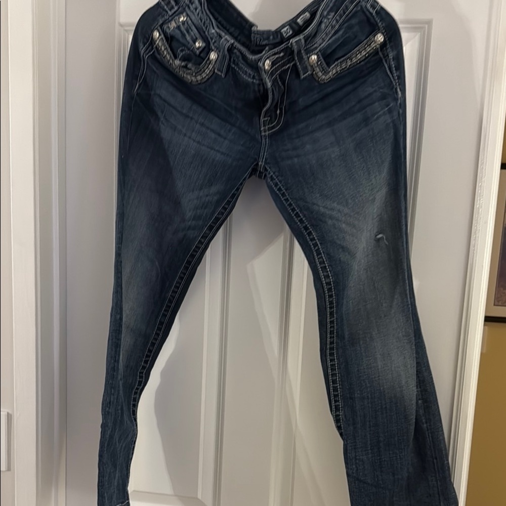 Miss Me Blue Straight Jeans Classic Style